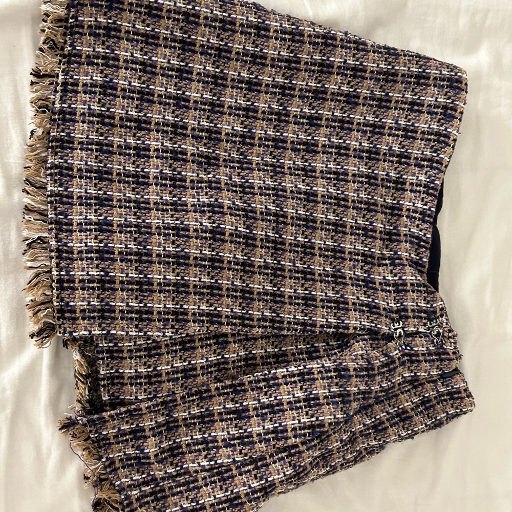 Zara Black and Purple Tweed Skirt - Picture 2 of 9